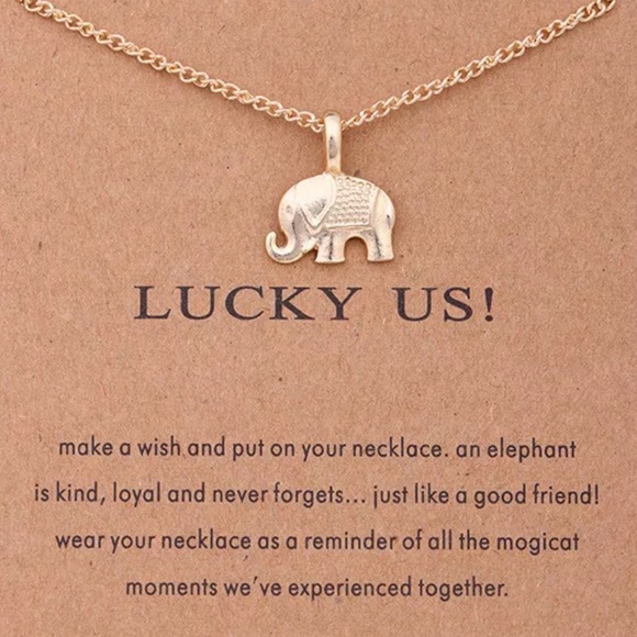 Jewelry - Dainty elephant necklace NWOT
